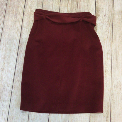 Vintage Laurèl Red Wool & Mohair 2 Piece Skirt Jacket Size 36-40