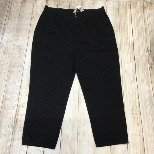 BNWT Lucy & Yak Black Addison Tapered Twill Trousers Size W46R