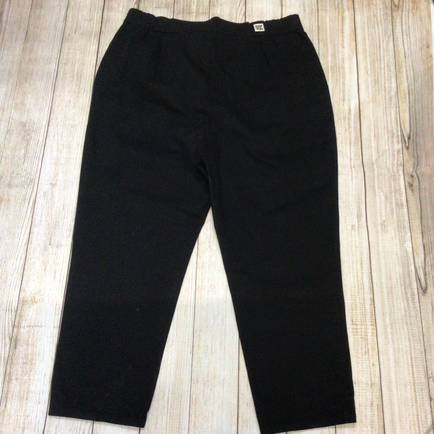 BNWT Lucy & Yak Black Addison Tapered Twill Trousers Size W46R