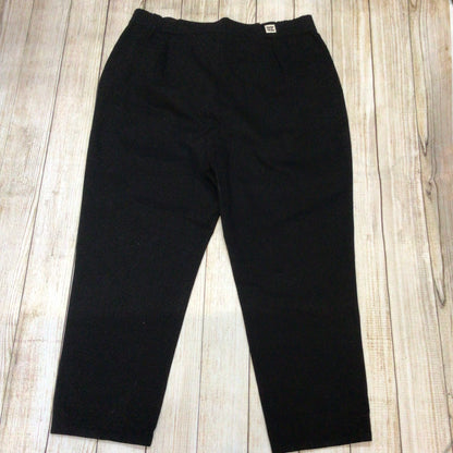 BNWT Lucy & Yak Black Addison Tapered Twill Trousers Size W46R