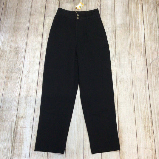 BNWT Lucy & Yak Black Addison Tapered Twill Trousers Size W28 L30