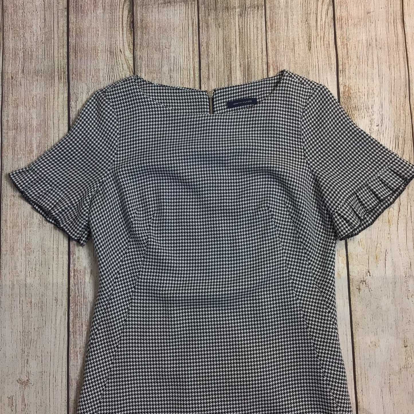 Tommy Hilfiger Black & White Dogtooth Dress Size S/M (approx.)