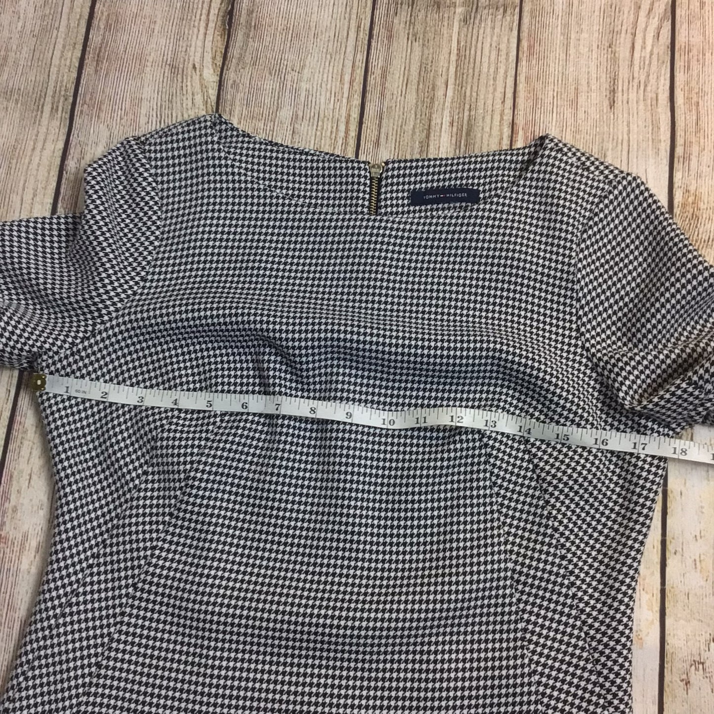 Tommy Hilfiger Black & White Dogtooth Dress Size S/M (approx.)