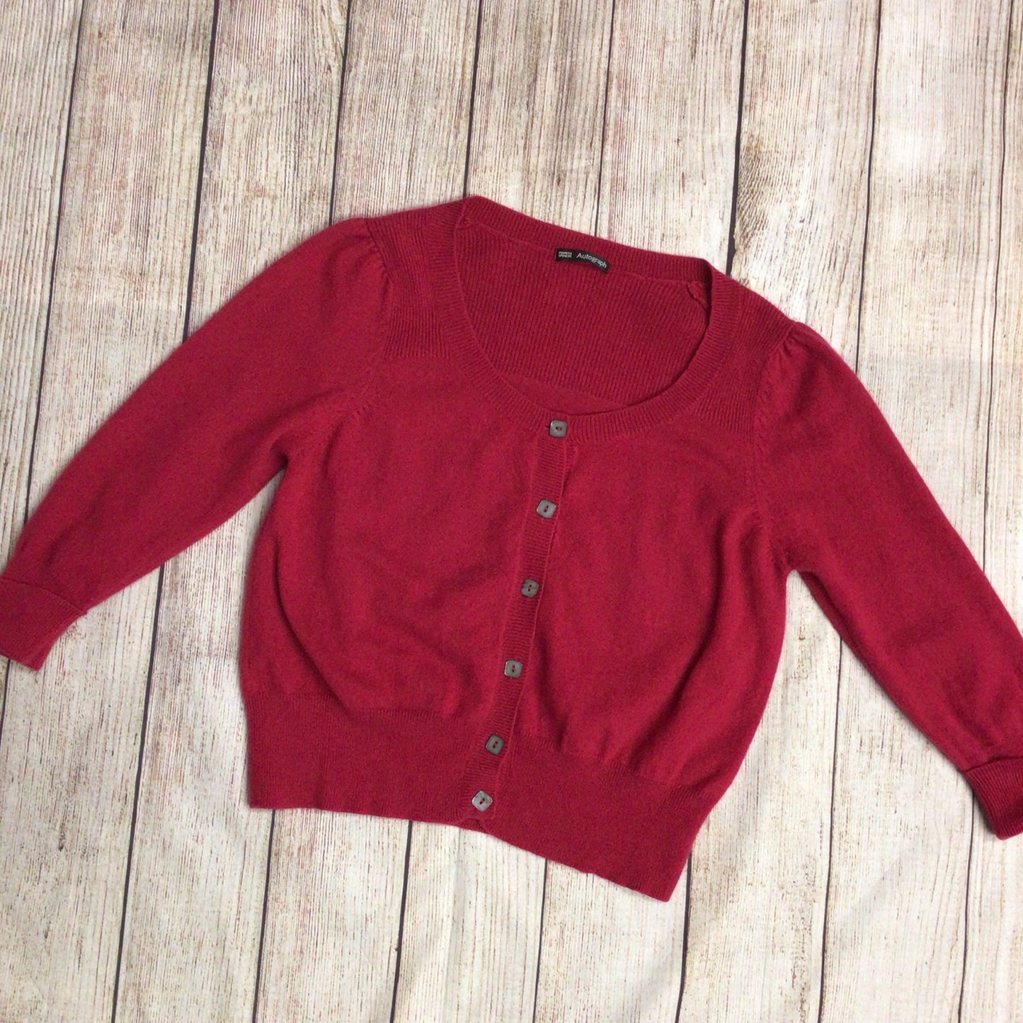 Autograph Rose Pink 100% Cashmere Cardigan Size Ch 35"