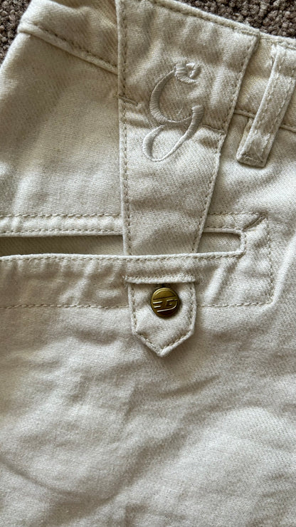 Golddigga White Short Shorts, Size 10