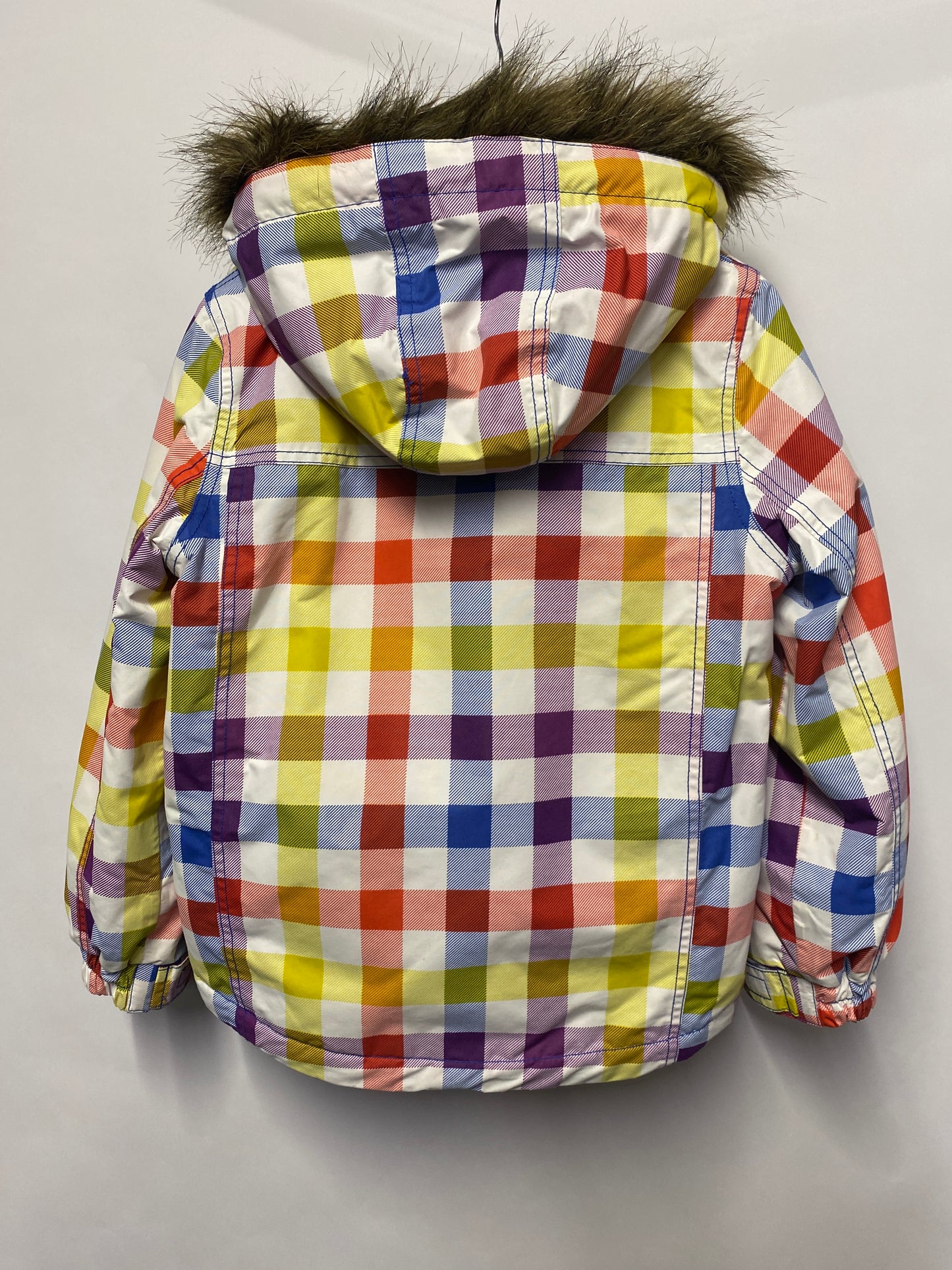 Boden Multicoloured Check Insulated Ski Jacket 7-8 Yrs