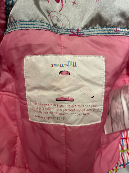 Spyder Pink and Multicoloured Striped Insulated Jacket 3.5/98