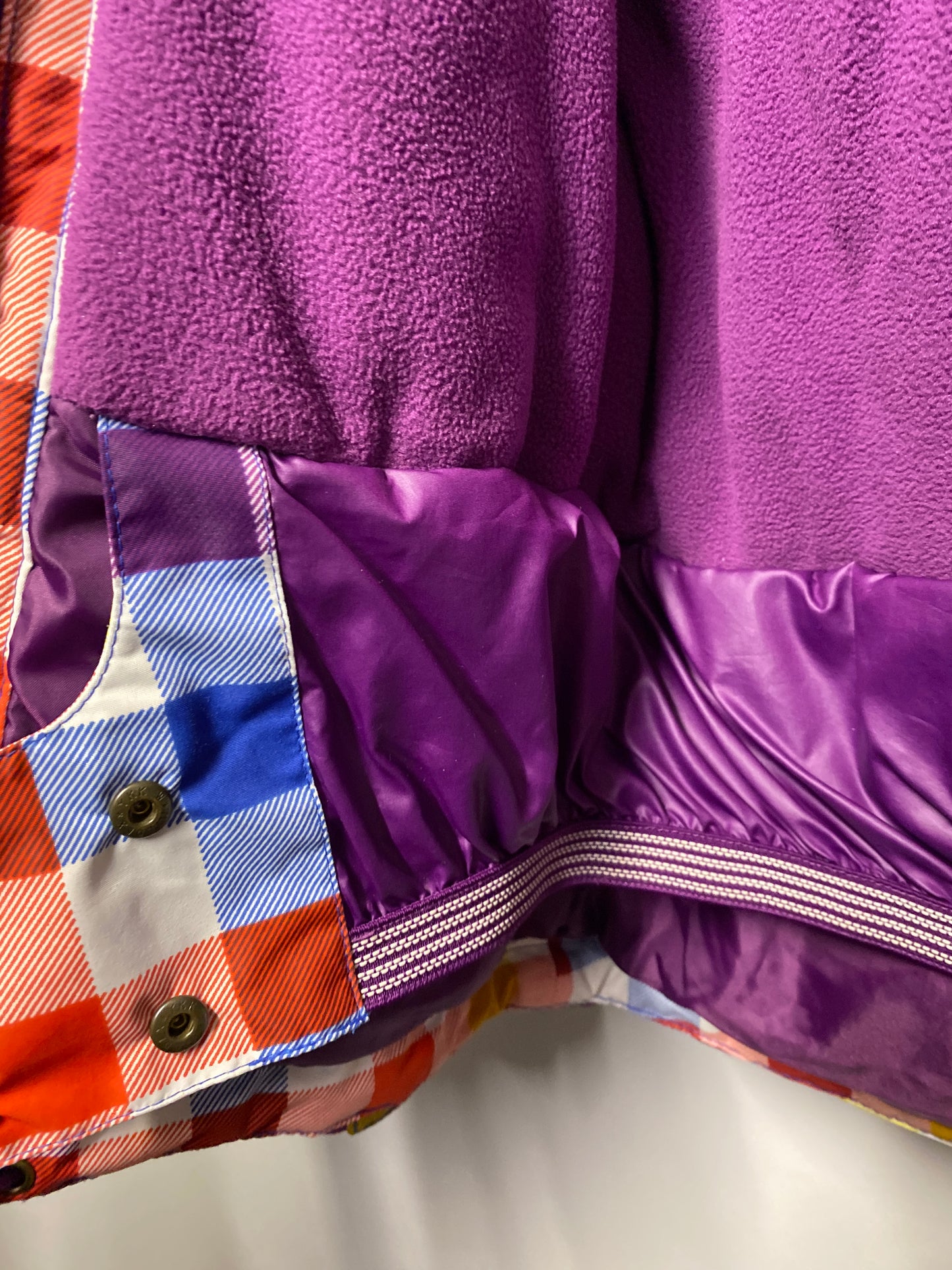 Boden Multicoloured Check Insulated Ski Jacket 7-8 Yrs