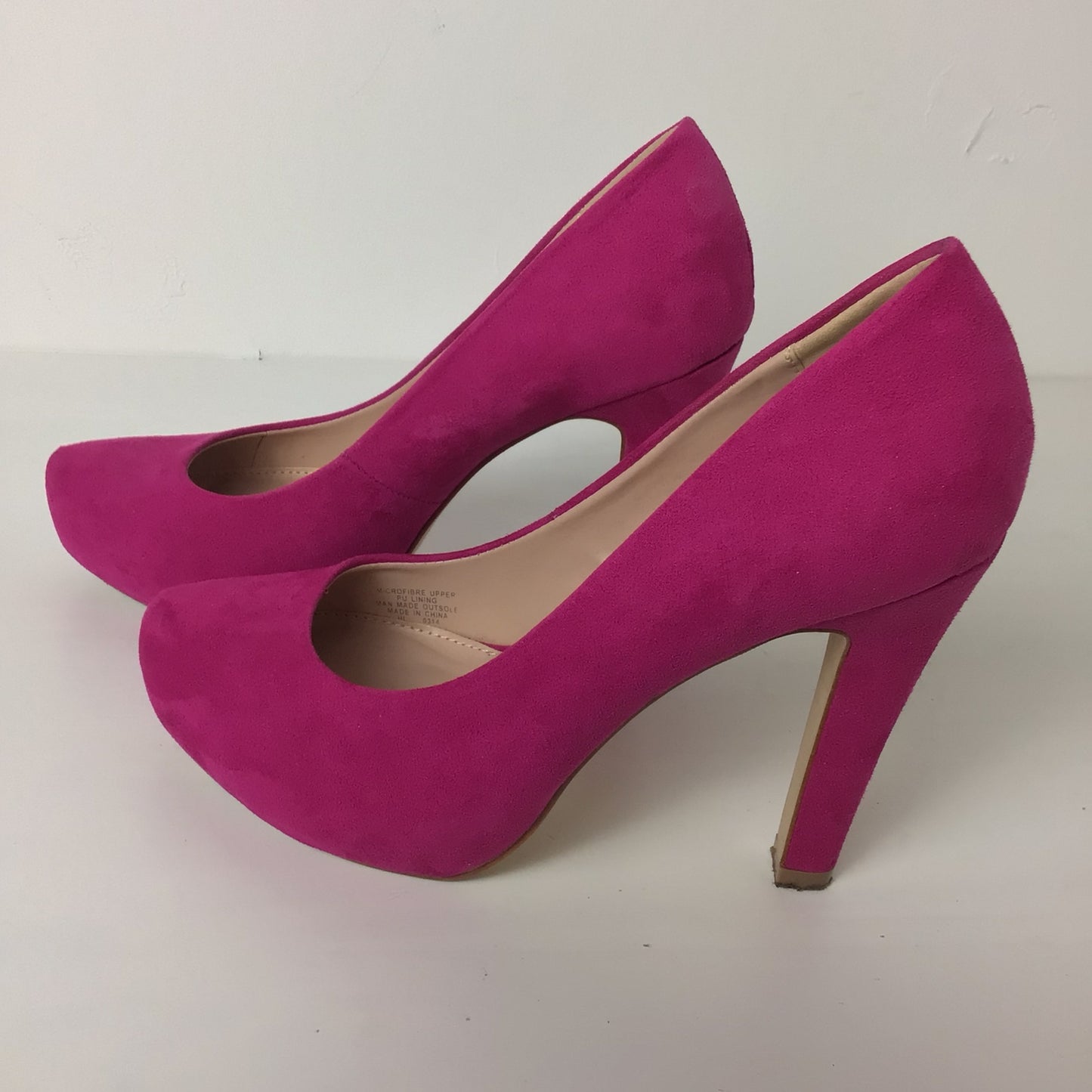 Miss KG Bright Pink Annie Viola Suedette Court Shoes Heels Size 5 UK (38 EU)