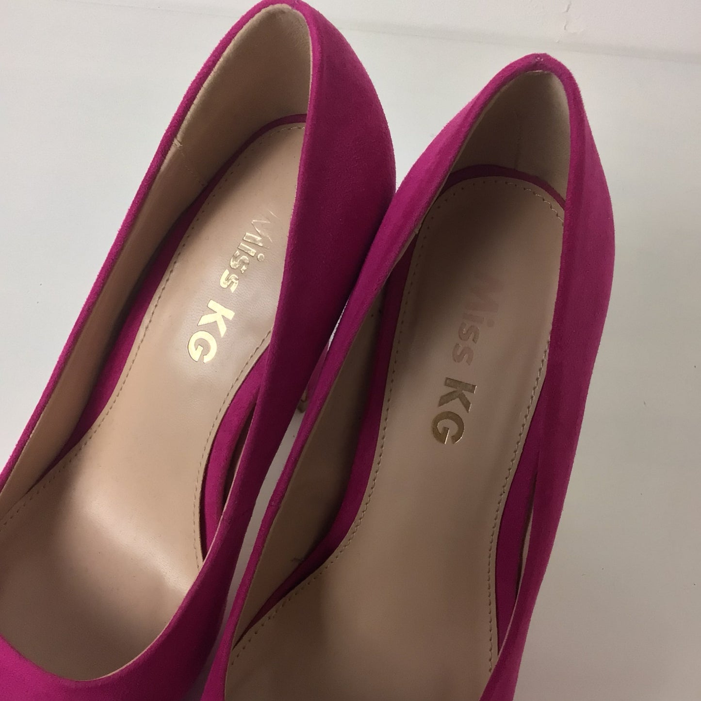 Miss KG Bright Pink Annie Viola Suedette Court Shoes Heels Size 5 UK (38 EU)