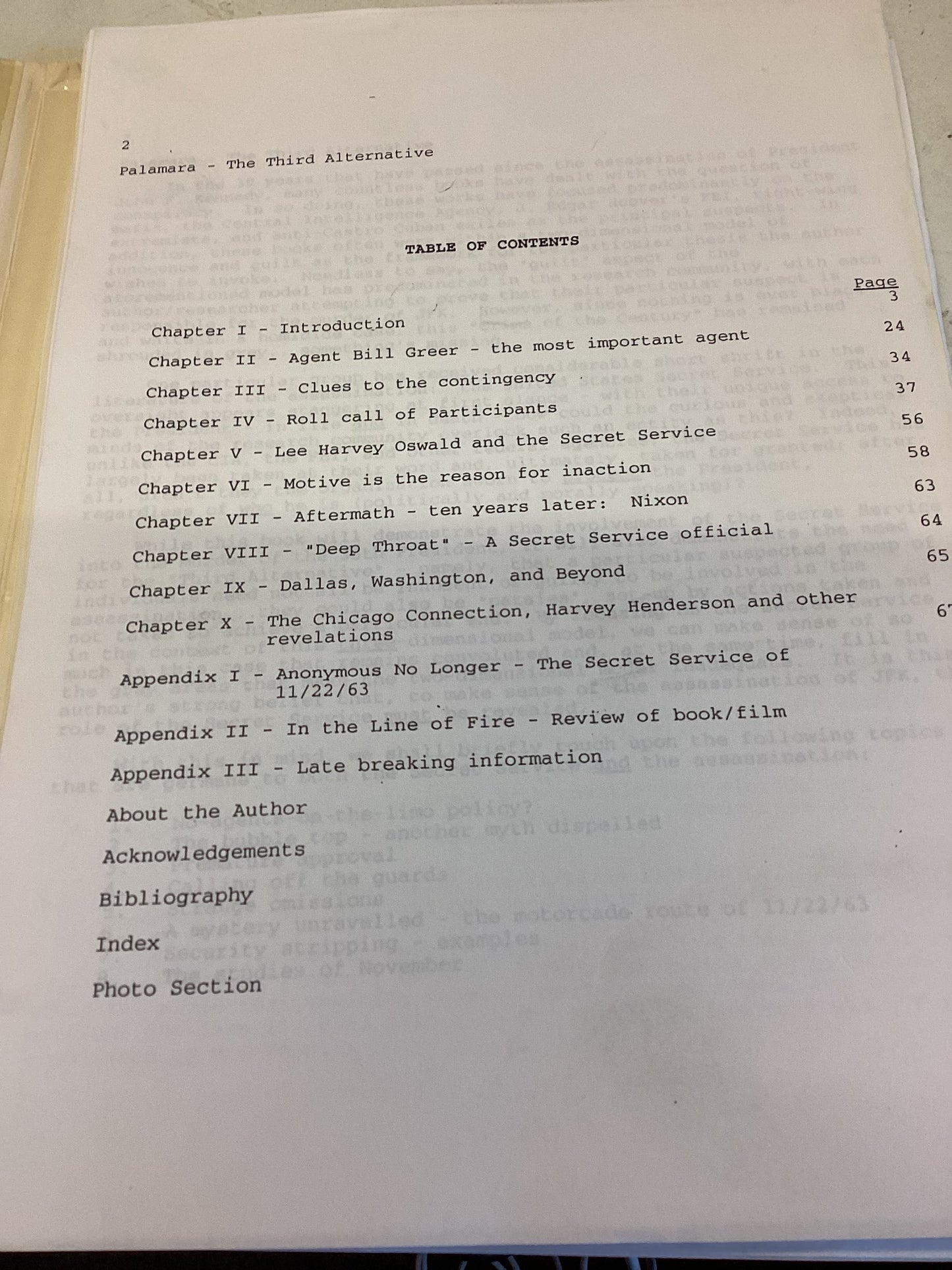 The Third Alternative Survivor's  Guilt: the Secret Service and The JFK Murder