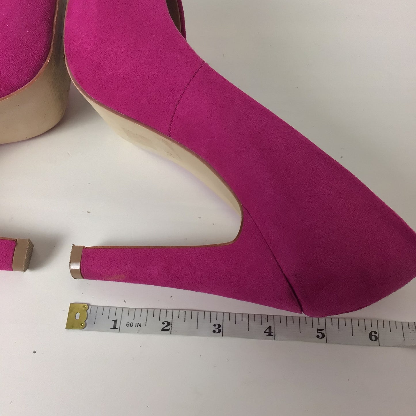 Miss KG Bright Pink Annie Viola Suedette Court Shoes Heels Size 5 UK (38 EU)