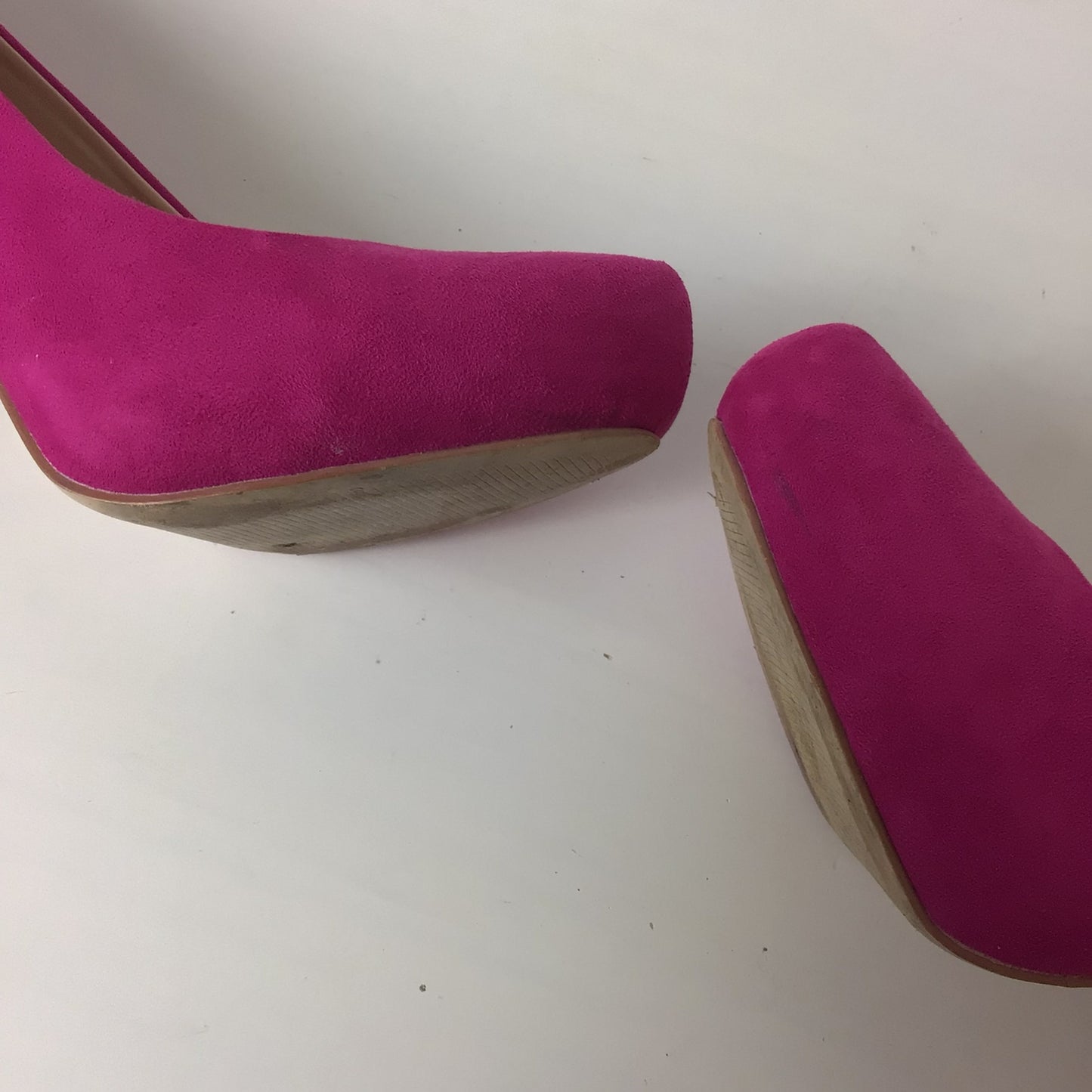 Miss KG Bright Pink Annie Viola Suedette Court Shoes Heels Size 5 UK (38 EU)