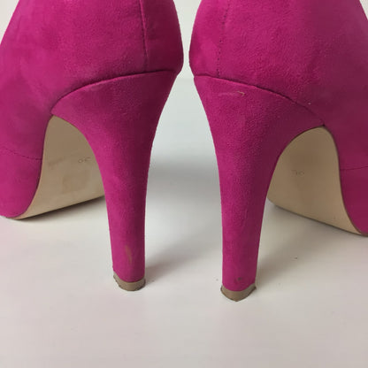 Miss KG Bright Pink Annie Viola Suedette Court Shoes Heels Size 5 UK (38 EU)