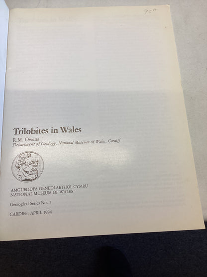 Trilbites in Wales National Museum of Wales Geological Series No 7 Cardiff April 1984 R M Owens