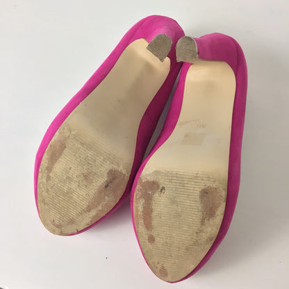 Miss KG Bright Pink Annie Viola Suedette Court Shoes Heels Size 5 UK (38 EU)