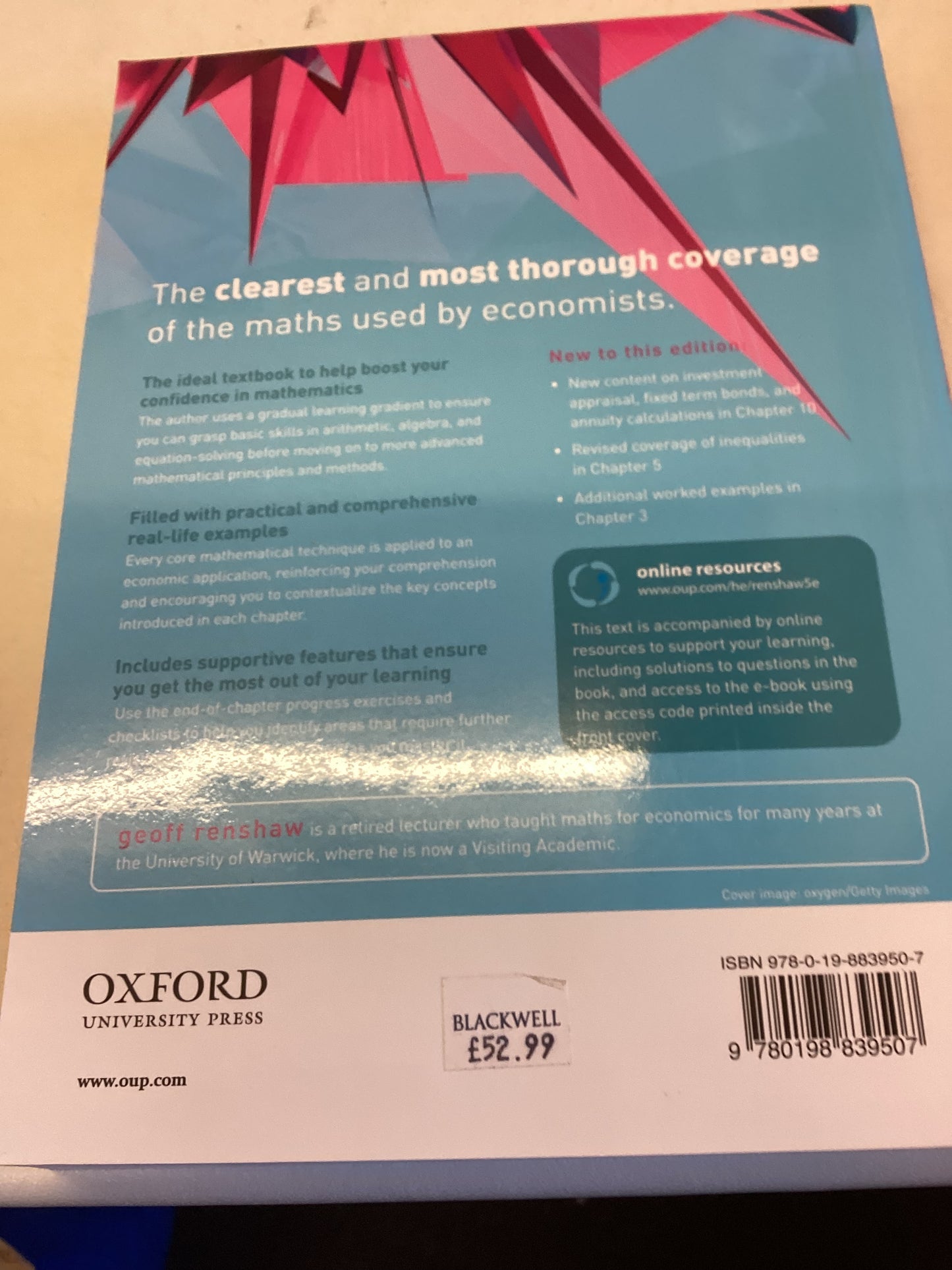 Maths For Economics Fifth Edition Geoff Renshaw