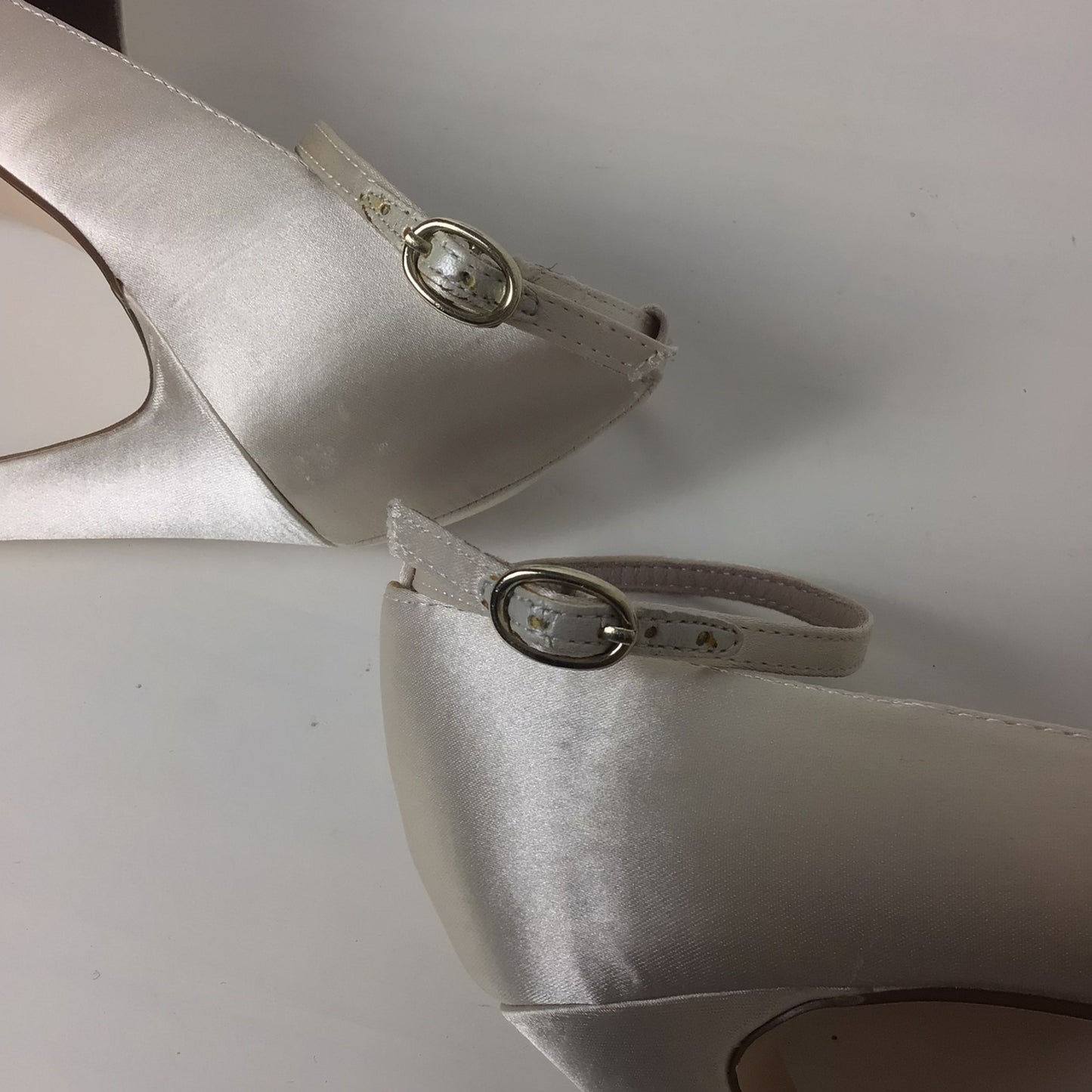 Next Ivory Pleat Platform Heels Shoes Size 4.5 UK (37.5 EU)