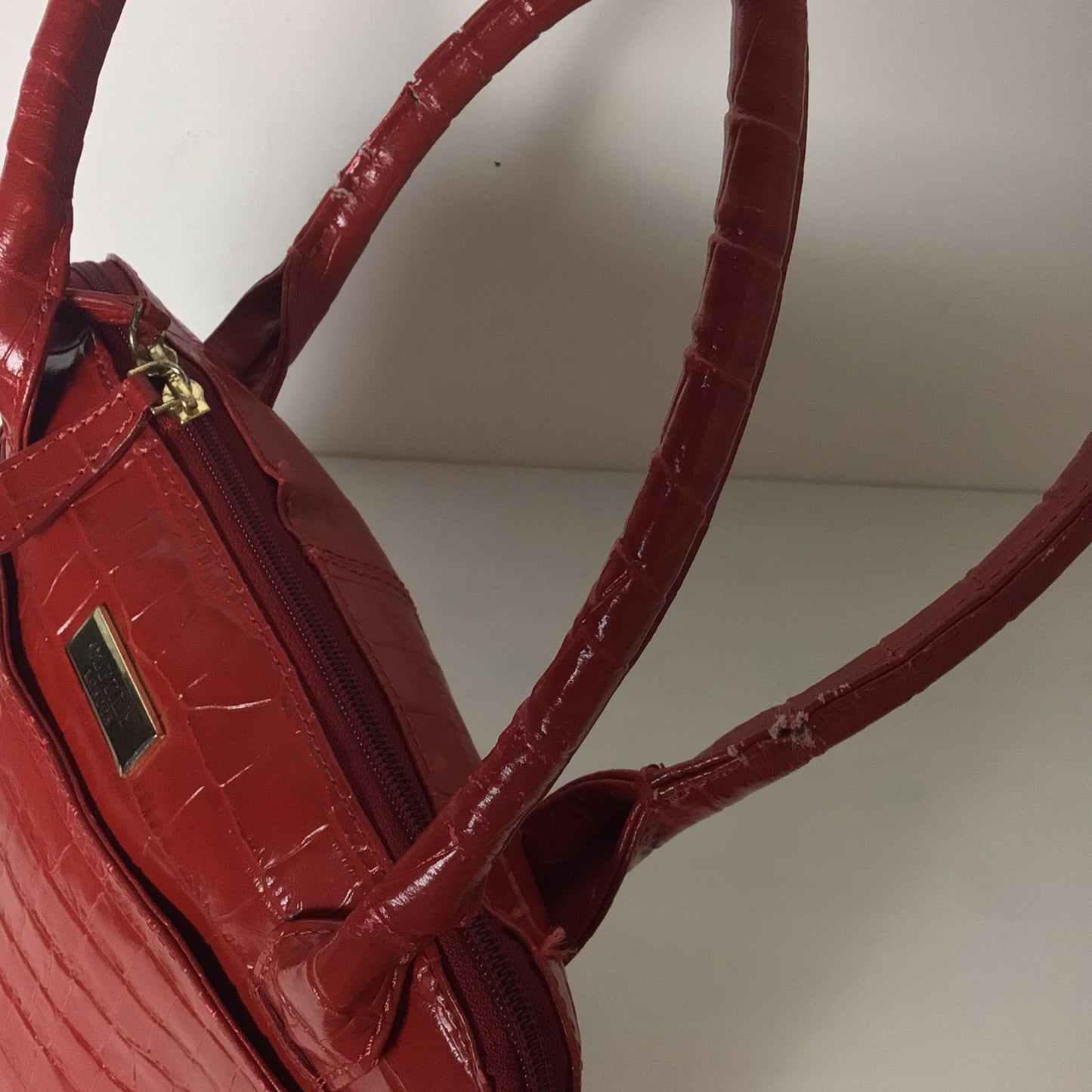 Osprey Red Moc Croc Shoulder Bag