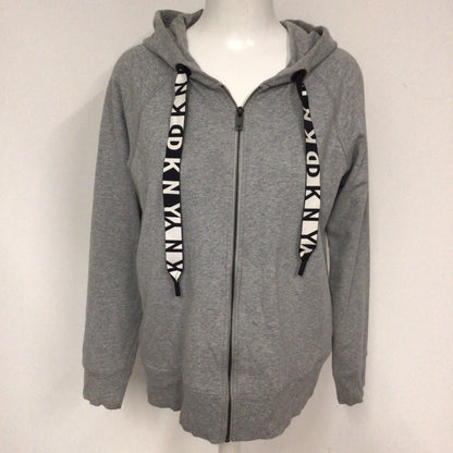 DKNY Sport Grey Marl Hooded Jumper Size M