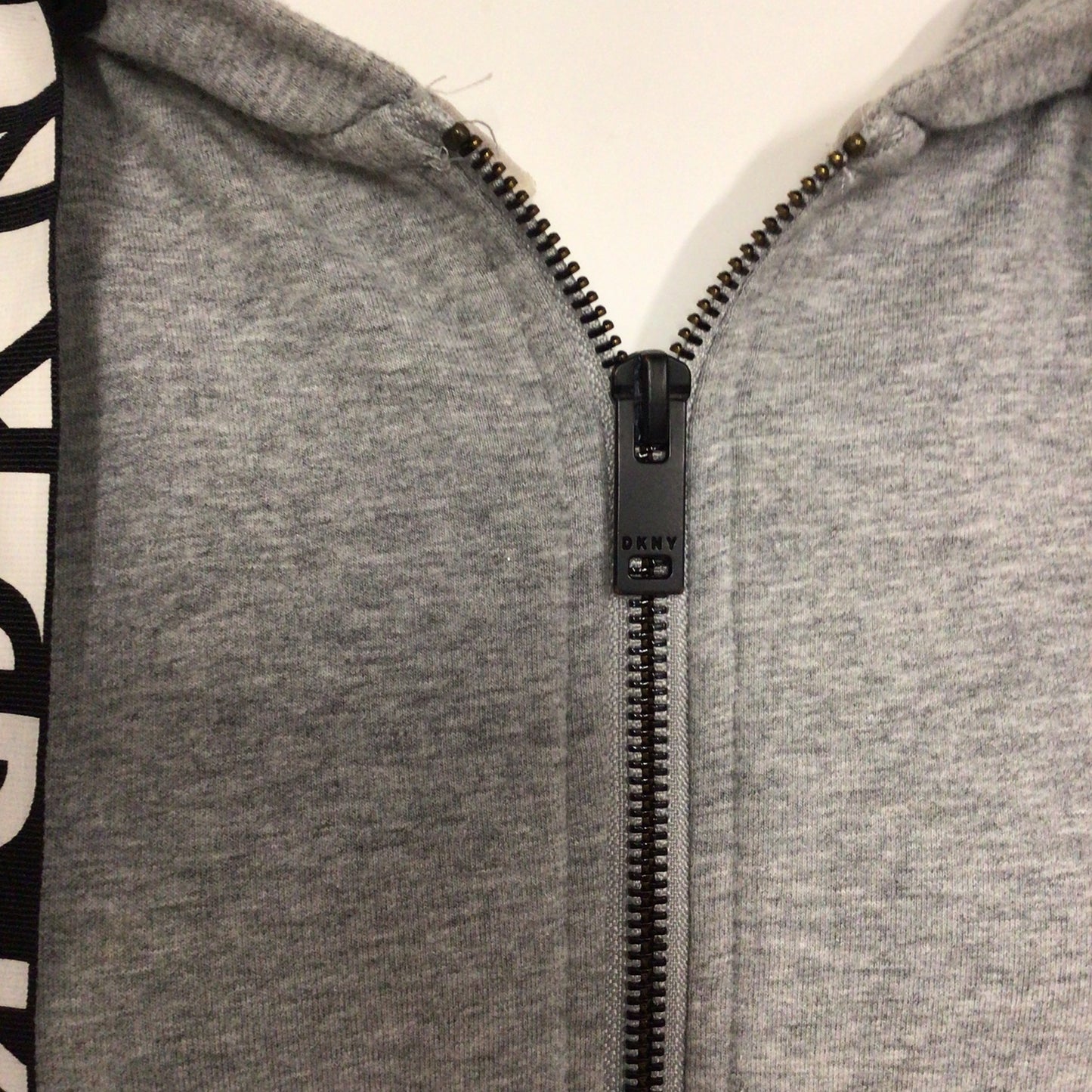 DKNY Sport Grey Marl Hooded Jumper Size M