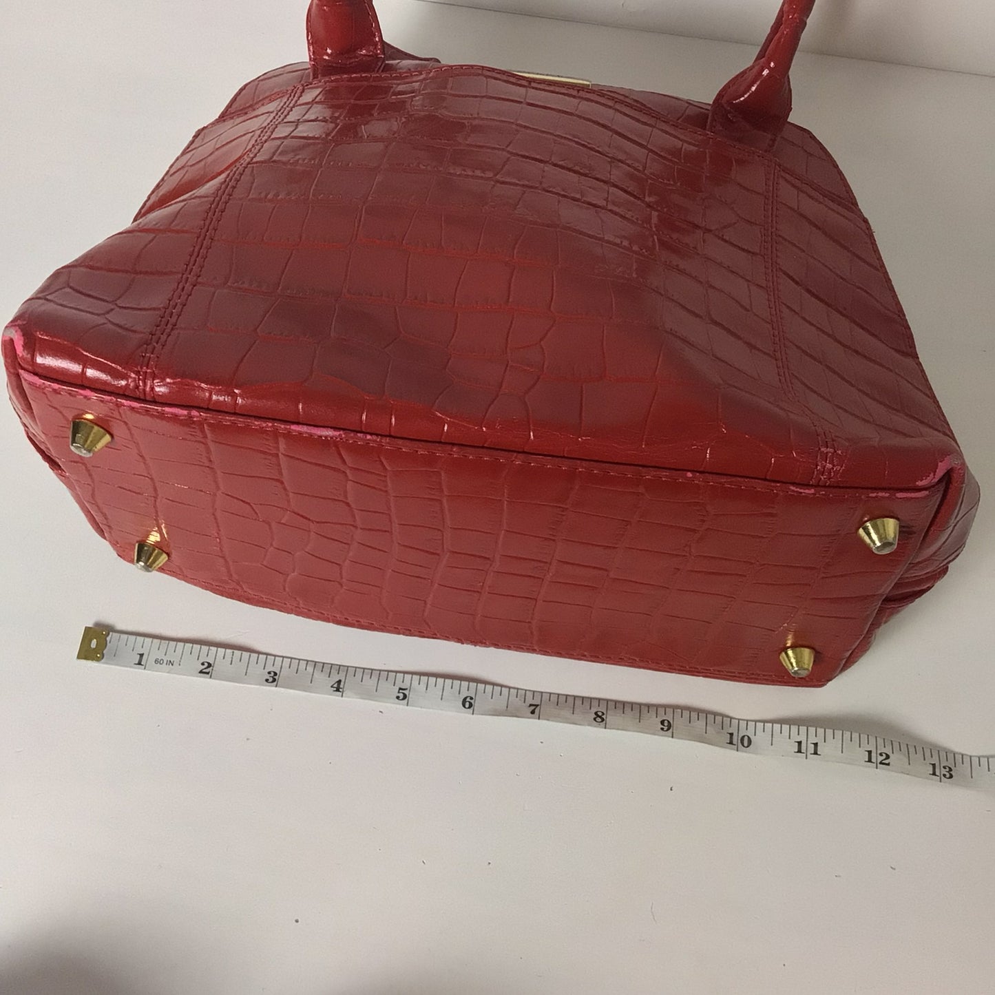 Osprey Red Moc Croc Shoulder Bag