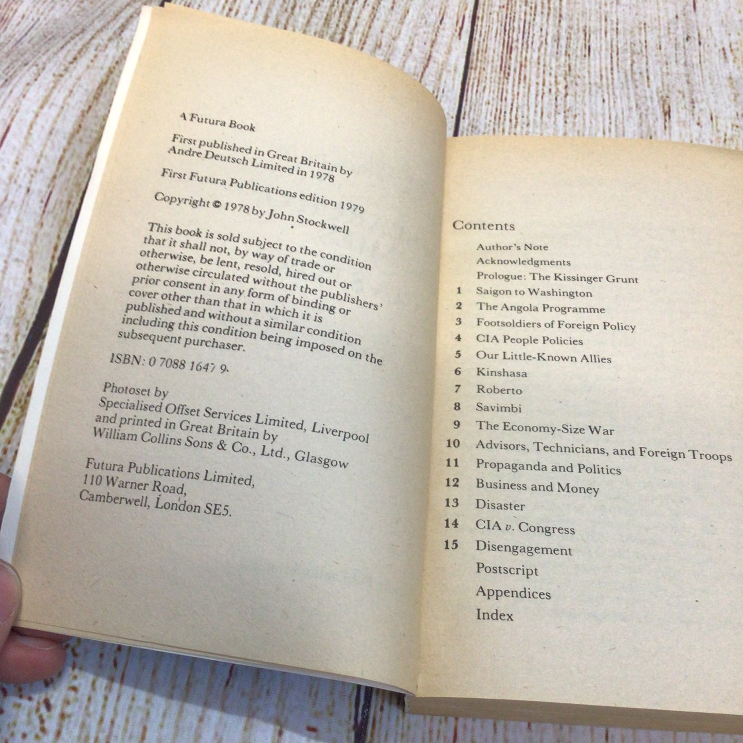 In Search of Enemies: A CIA Story by John Stockwell (1979) 0708816479