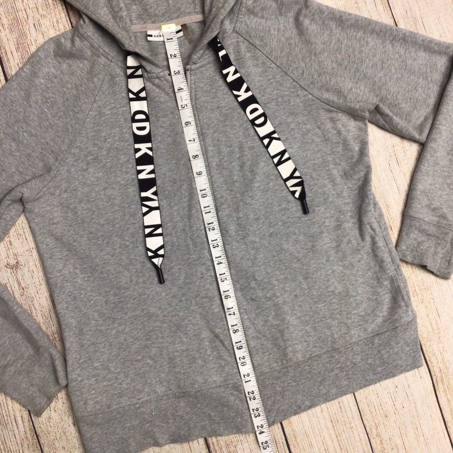 DKNY Sport Grey Marl Hooded Jumper Size M