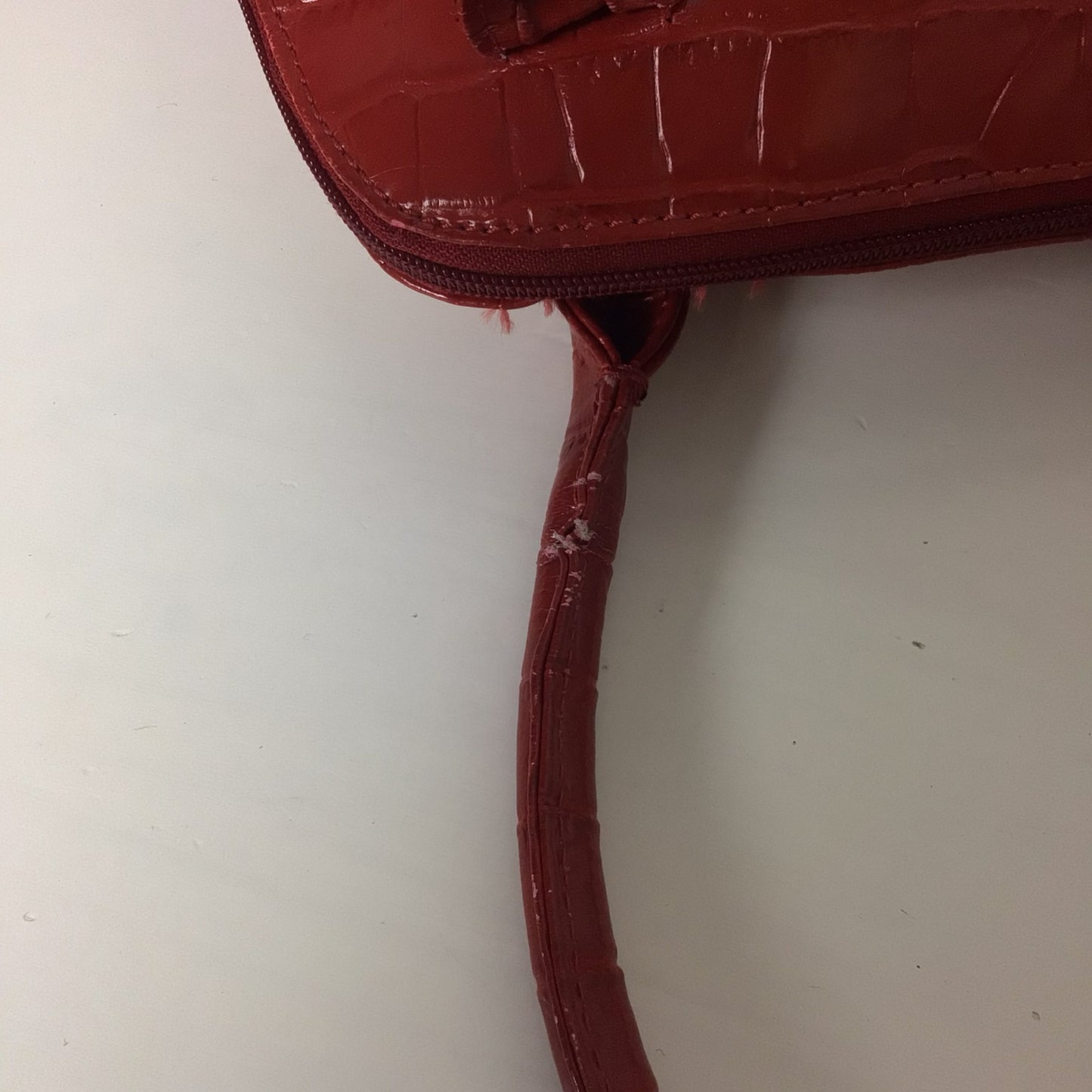 Osprey Red Moc Croc Shoulder Bag