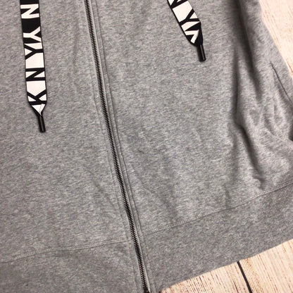 DKNY Sport Grey Marl Hooded Jumper Size M