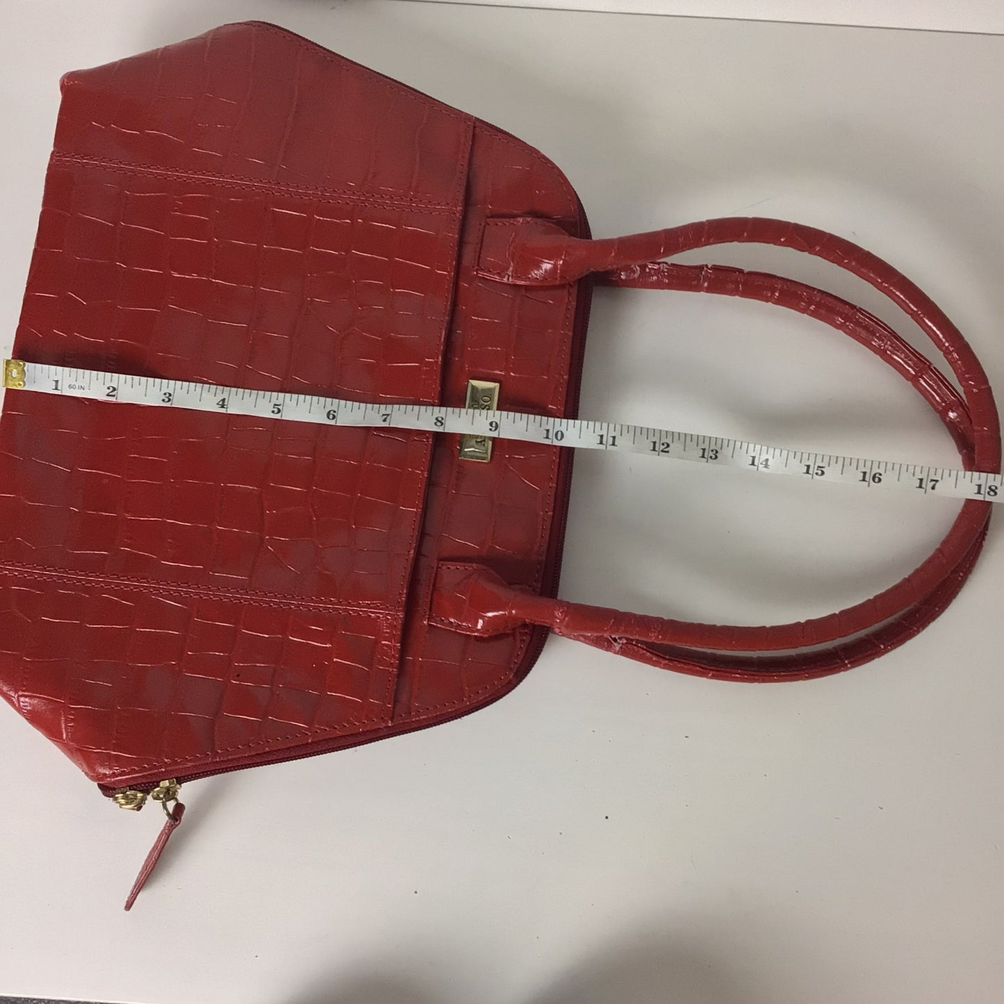 Osprey Red Moc Croc Shoulder Bag