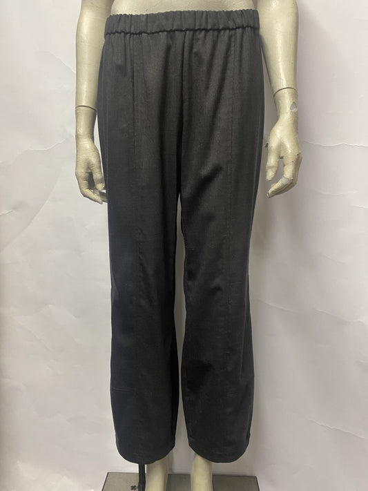 Eileen Fisher Grey Wool Elastic Waist Jogger Trousers XS