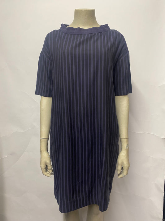 COS Black and Navy Striped Tunic Dress 8