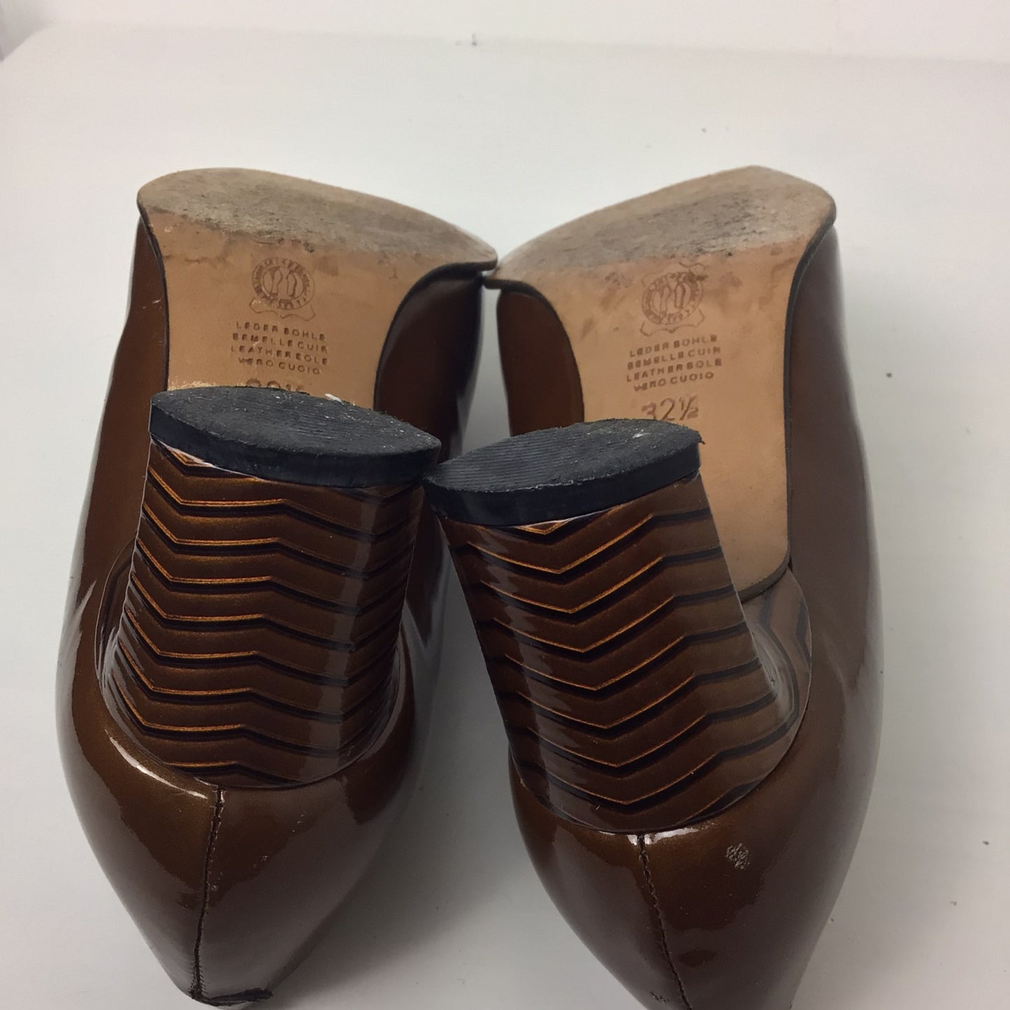 Moda Di Fausto Italian Brown Court Shoes Heels Size 32.5 EU (22cm)