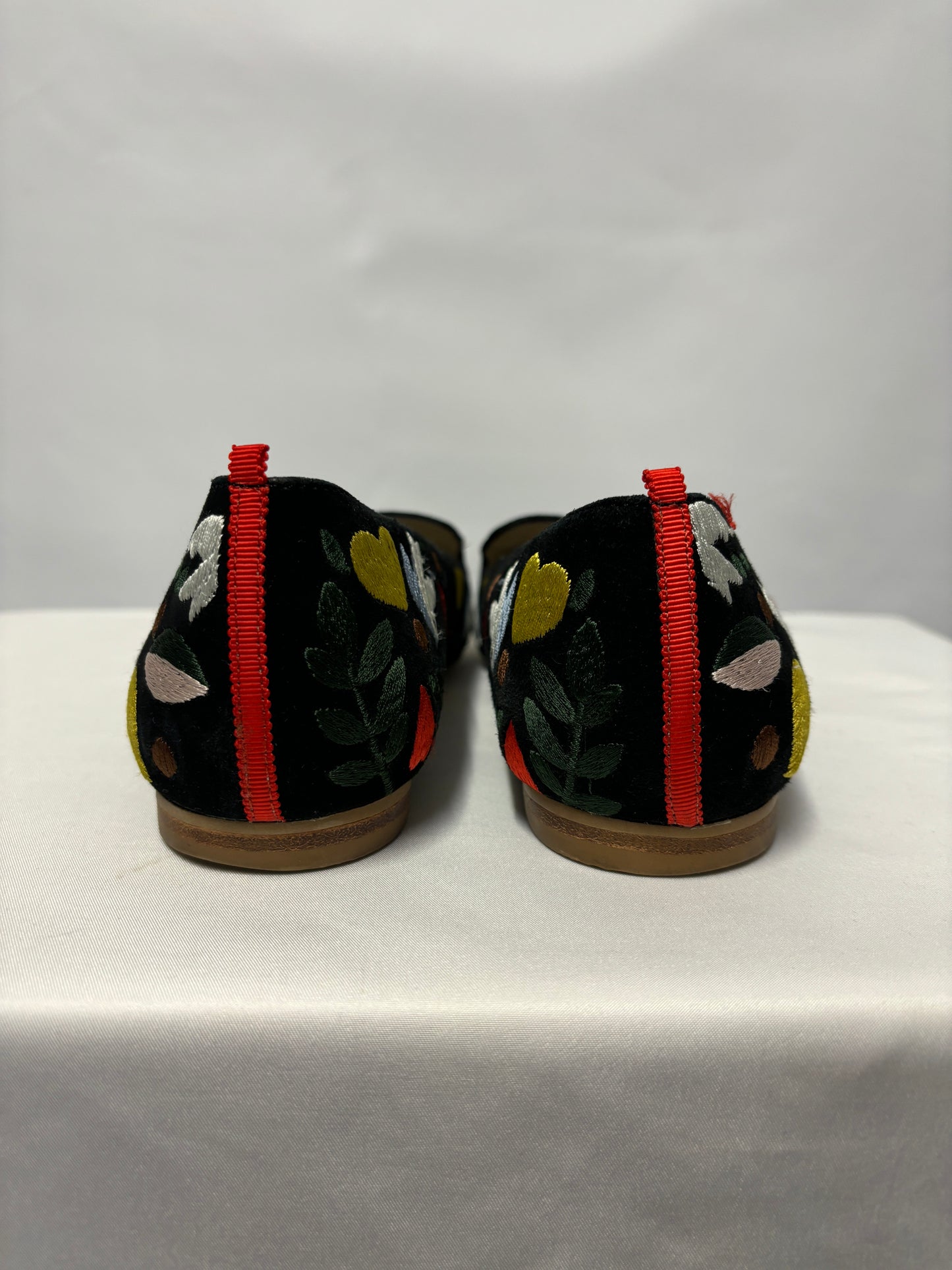 Boden Multicoloured Embroidered Dove & Hearts Slip On Shoes 4