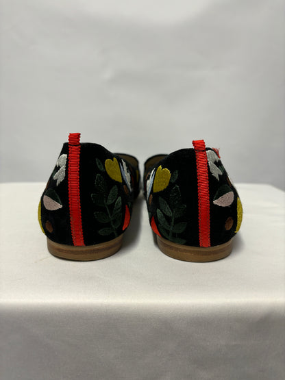 Boden Multicoloured Embroidered Dove & Hearts Slip On Shoes 4