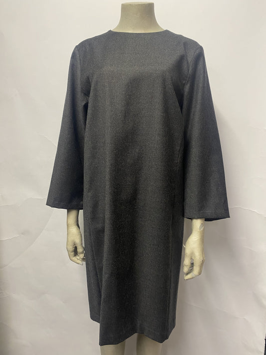 Arket Grey Mid Length Wool Work Dress 10
