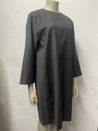 Arket Grey Mid Length Wool Work Dress 10