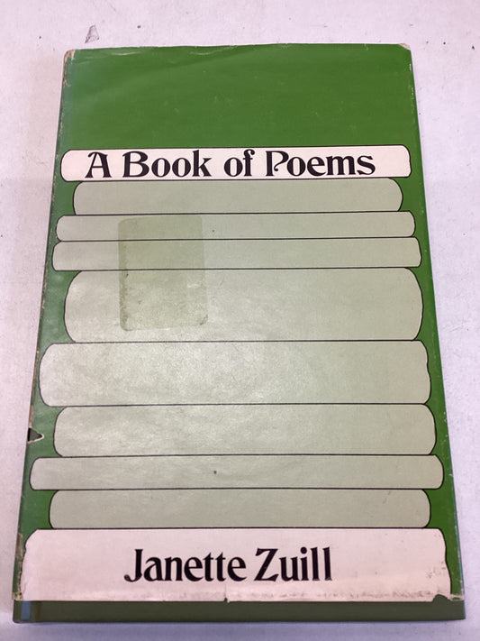 A Book of Poems Signed First Edition  Janette Zuill