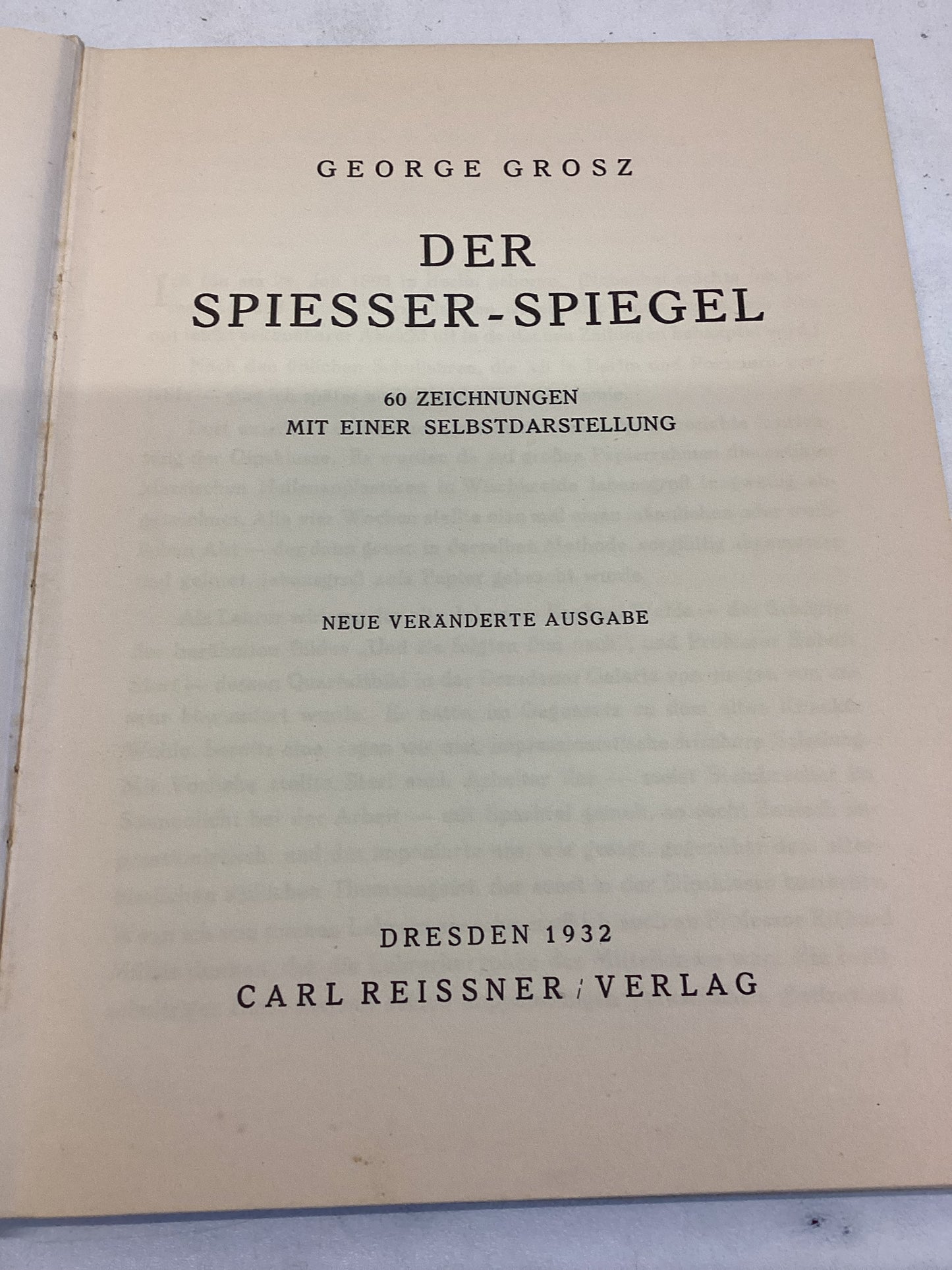 George Grosz Der Spiesser Spiegel