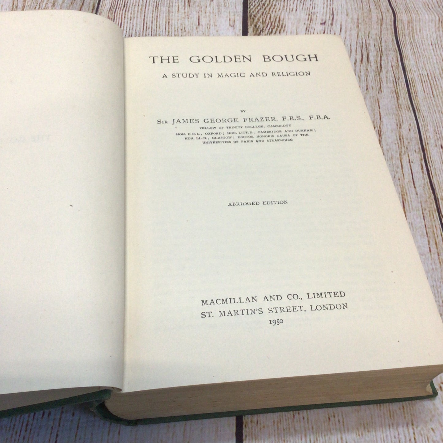 The Golden Bough: A Study in Magic & Religion by James George Frazer (1950)