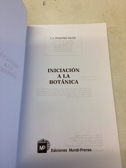 Iniciacion a La Botanica J L Fuentes Yague