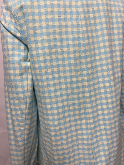 Nobody's Child Blue and White Gingham Cotton Shorts Suit 8