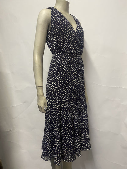 The Kooples Polka Dot Bias Cut Wrap Midi Summer Dress XS