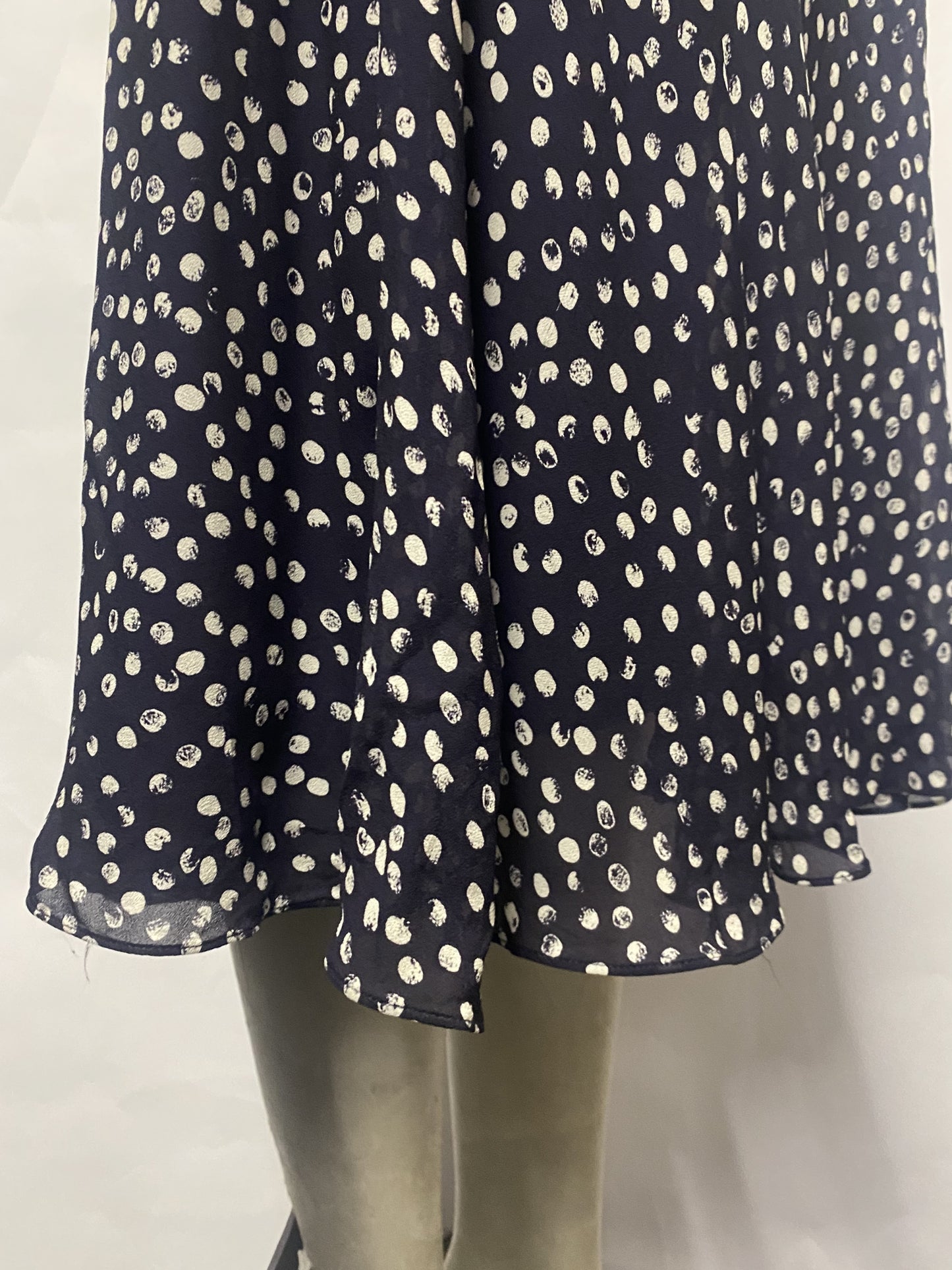 The Kooples Polka Dot Bias Cut Wrap Midi Summer Dress XS