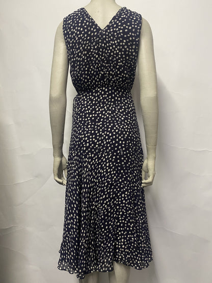 The Kooples Polka Dot Bias Cut Wrap Midi Summer Dress XS