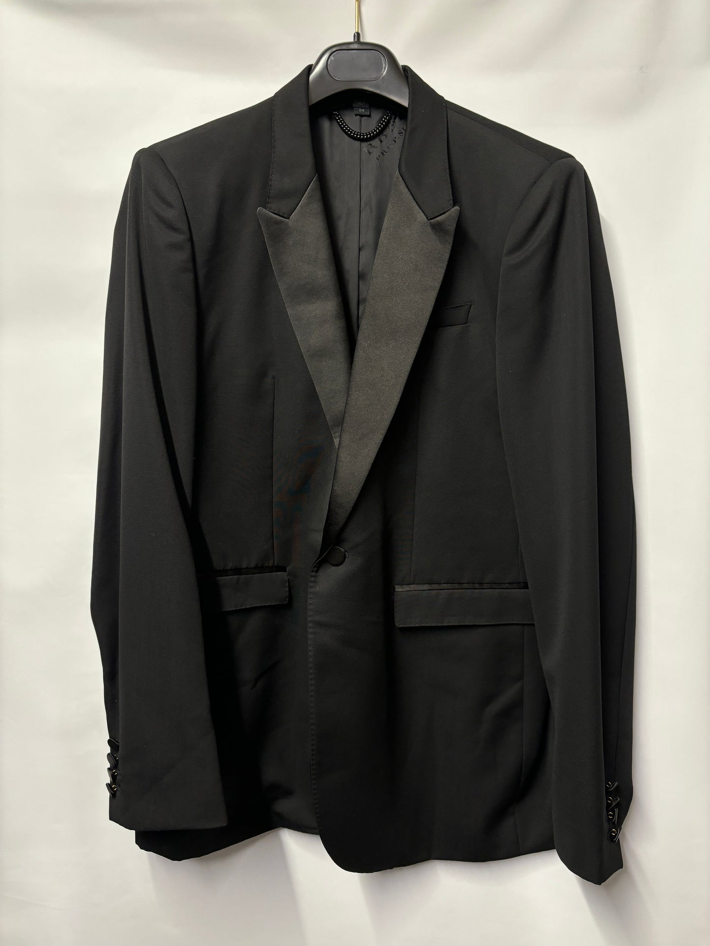 Burberry Prorsum Black Wool Slim Fit Tuxedo 44