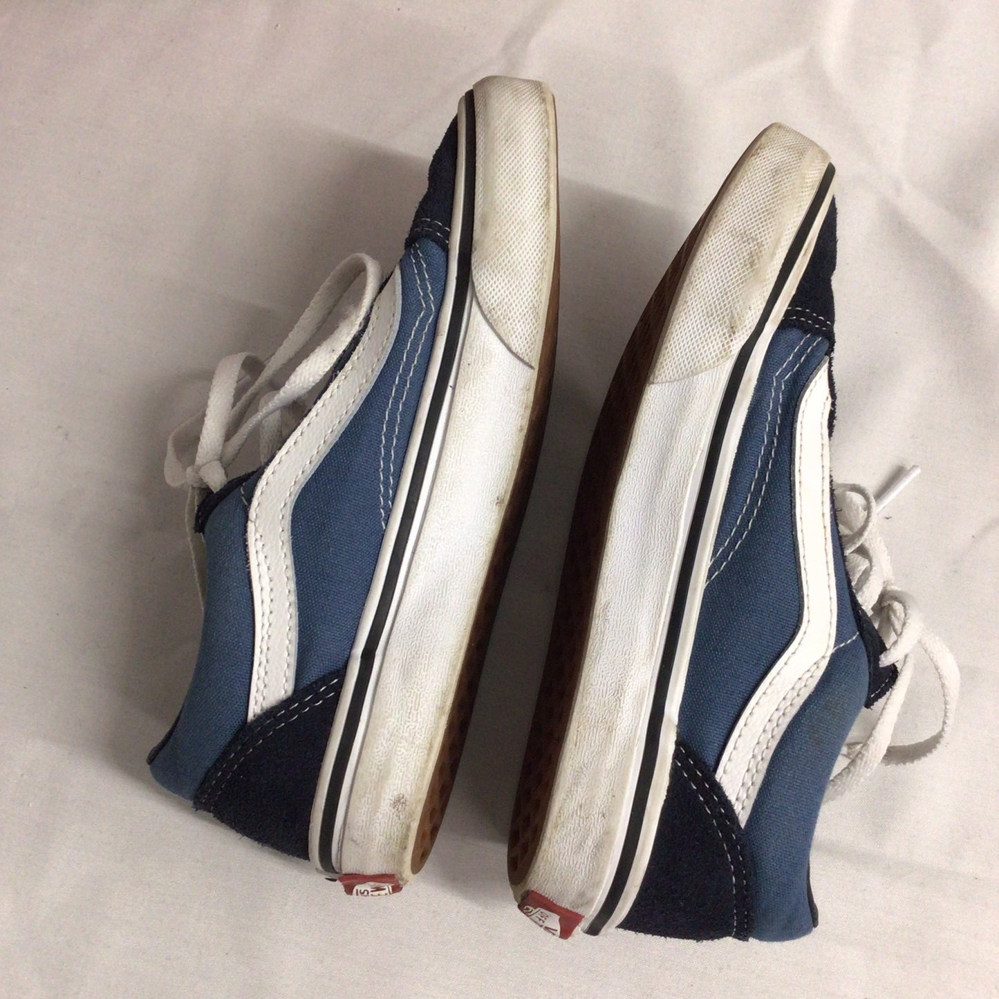 Vans Old Skool Blue & White Trainers Size Kids 1 UK