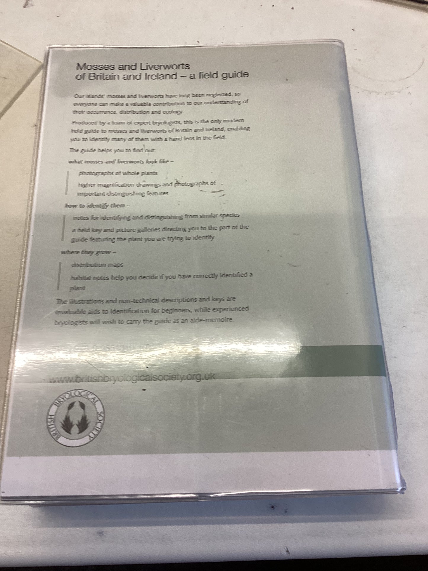 Mosses and Liverworts of Britain and Ireland a Field Guide British Bryological Society