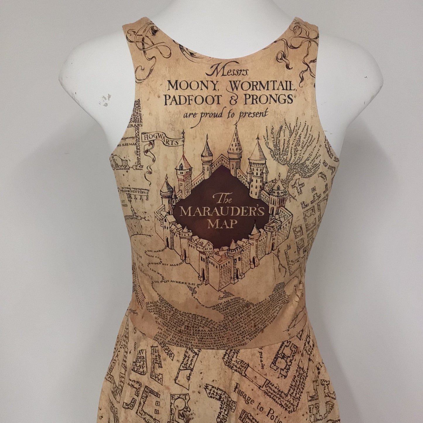 Black Milk Harry Potter Marauder's Map Dress Size L